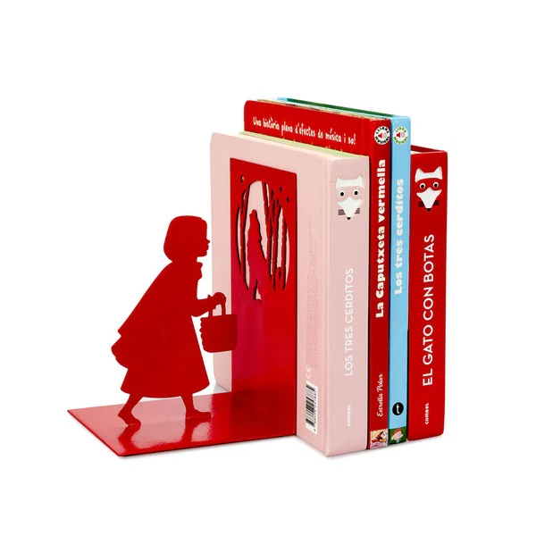 Single Metal Bookend - Little Red by Balvi - Image 2