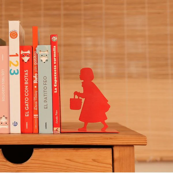 Single Metal Bookend - Little Red by Balvi - Image 3