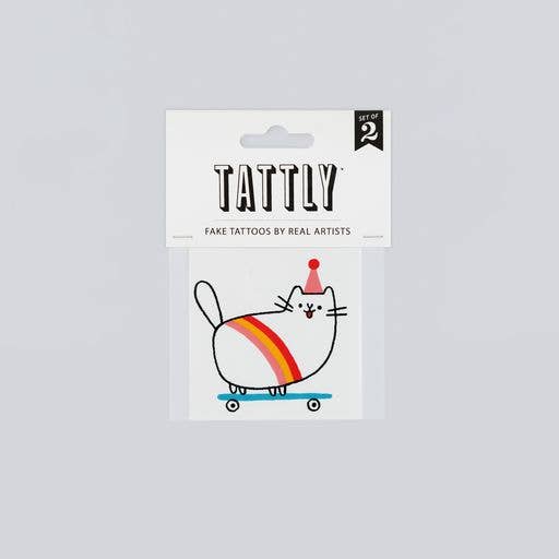 Skateboard Kitty Tattoo Pair by Tattly - Image 6