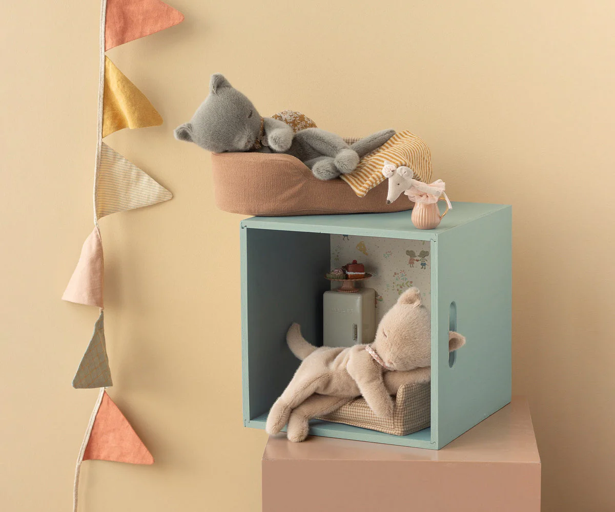 Sleeping Kitten Plush, Small - Cream Peach by Maileg - Image 2
