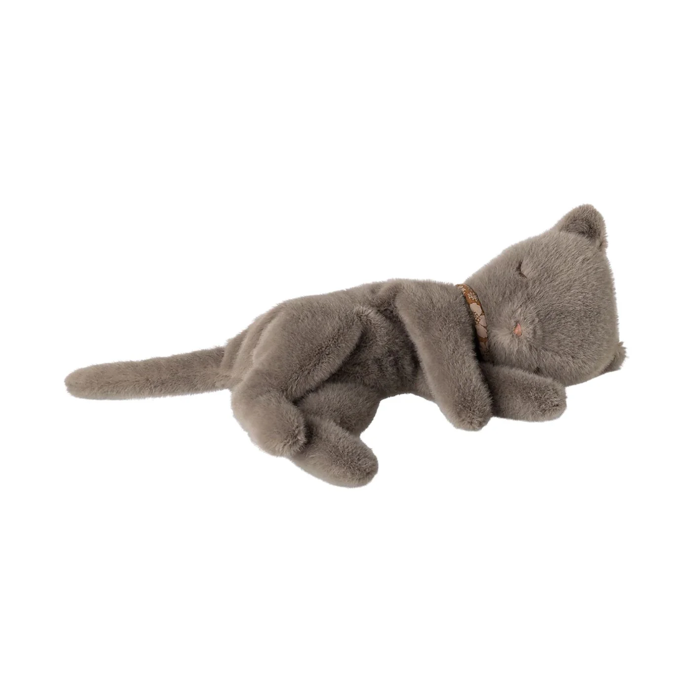 Sleeping Kitten Plush, Small - Grey by Maileg