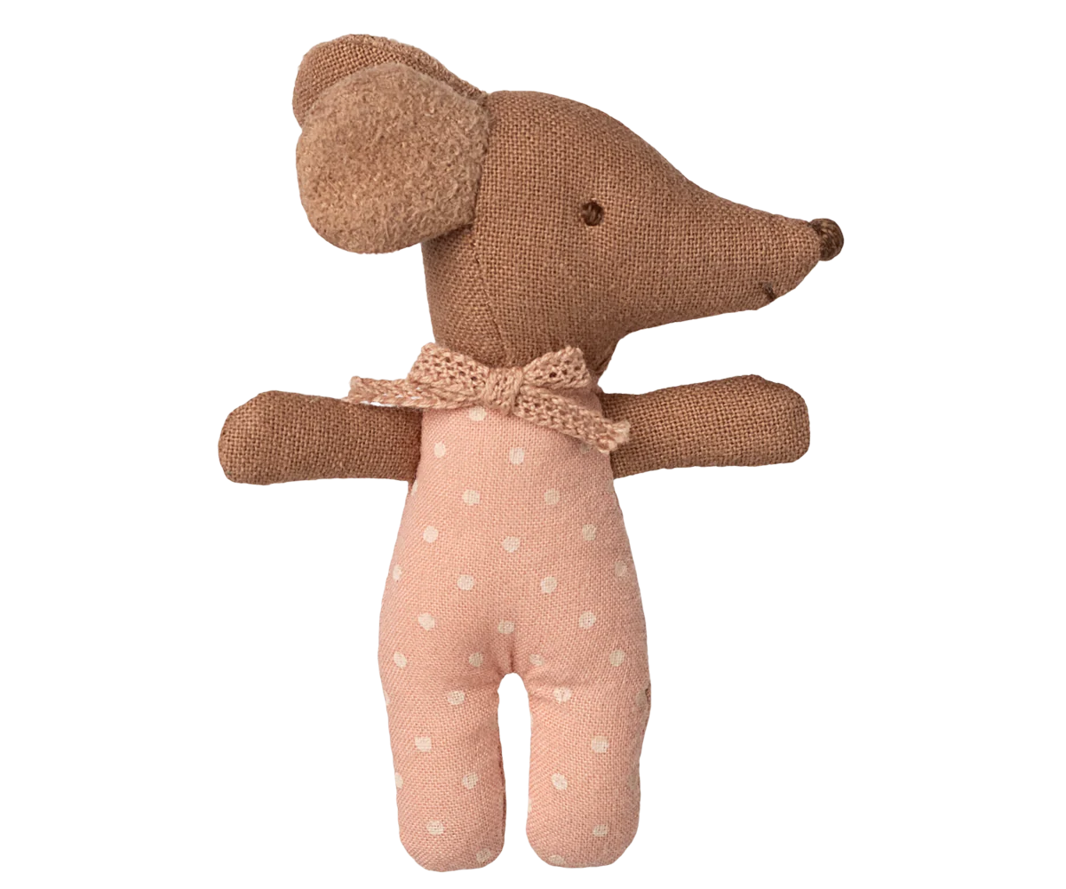 Sleepy Wakey, Baby Mouse in Matchbox - Rose with Floral Blanket by Maileg - Image 4