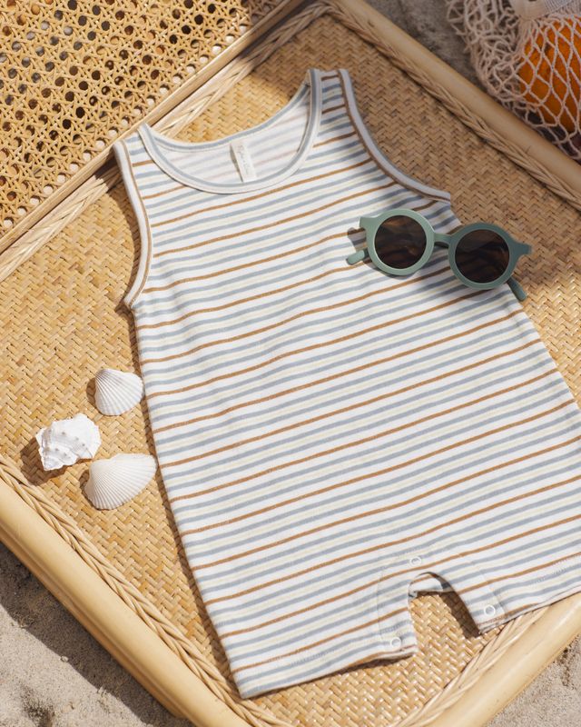 Sleeveless One-Piece - Vintage Stripe by Rylee + Cru - Image 4