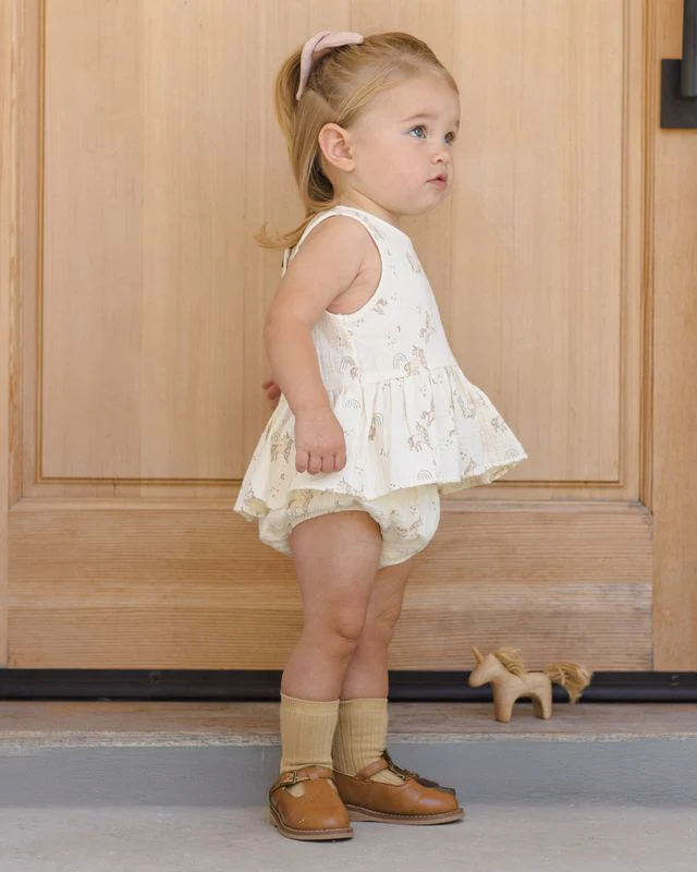 Sleeveless Peplum Set - Unicorns by Quincy Mae - Image 3