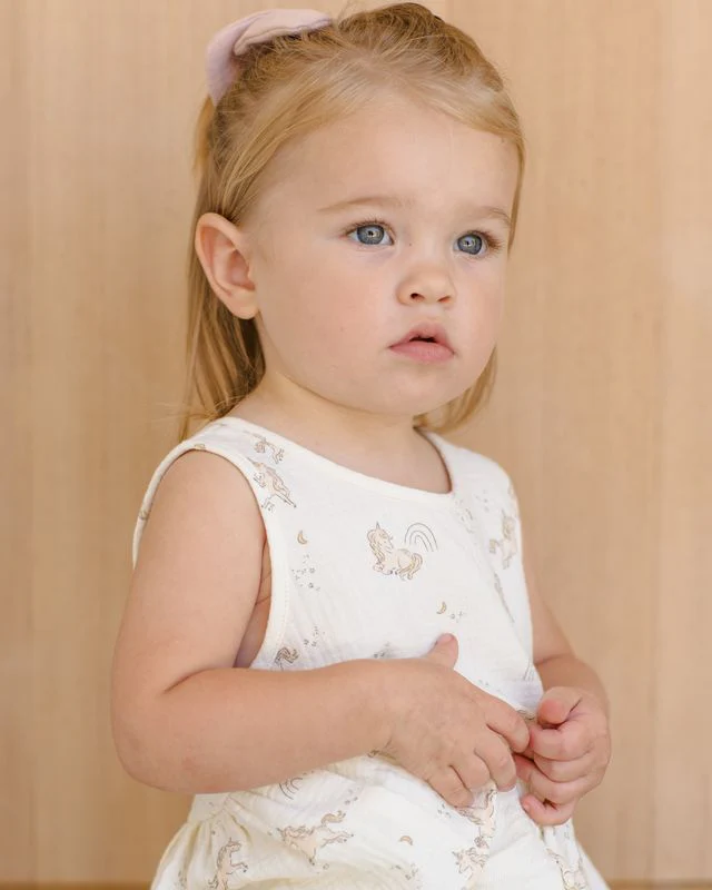Sleeveless Peplum Set - Unicorns by Quincy Mae - Image 5