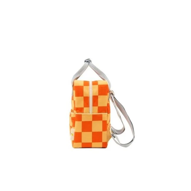 Small Farmhouse Checkerboard Backpack - Pear Jam + Ladybird Red by Sticky Lemon - Image 4