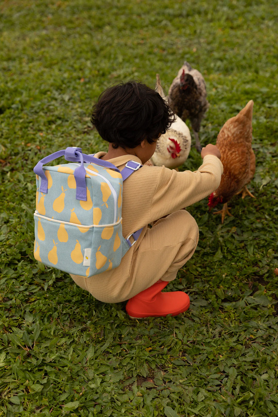 Small Farmhouse Special Edition Pear Backpack - Jeans by Sticky Lemon - Image 5
