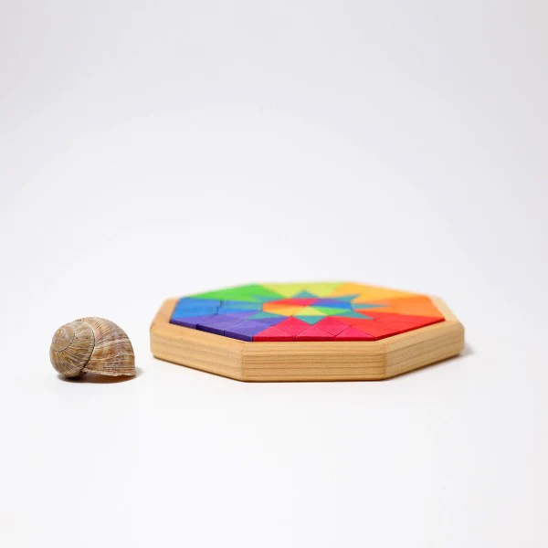 Small Octagon Wooden Building Toy by Grimm's - Image 4