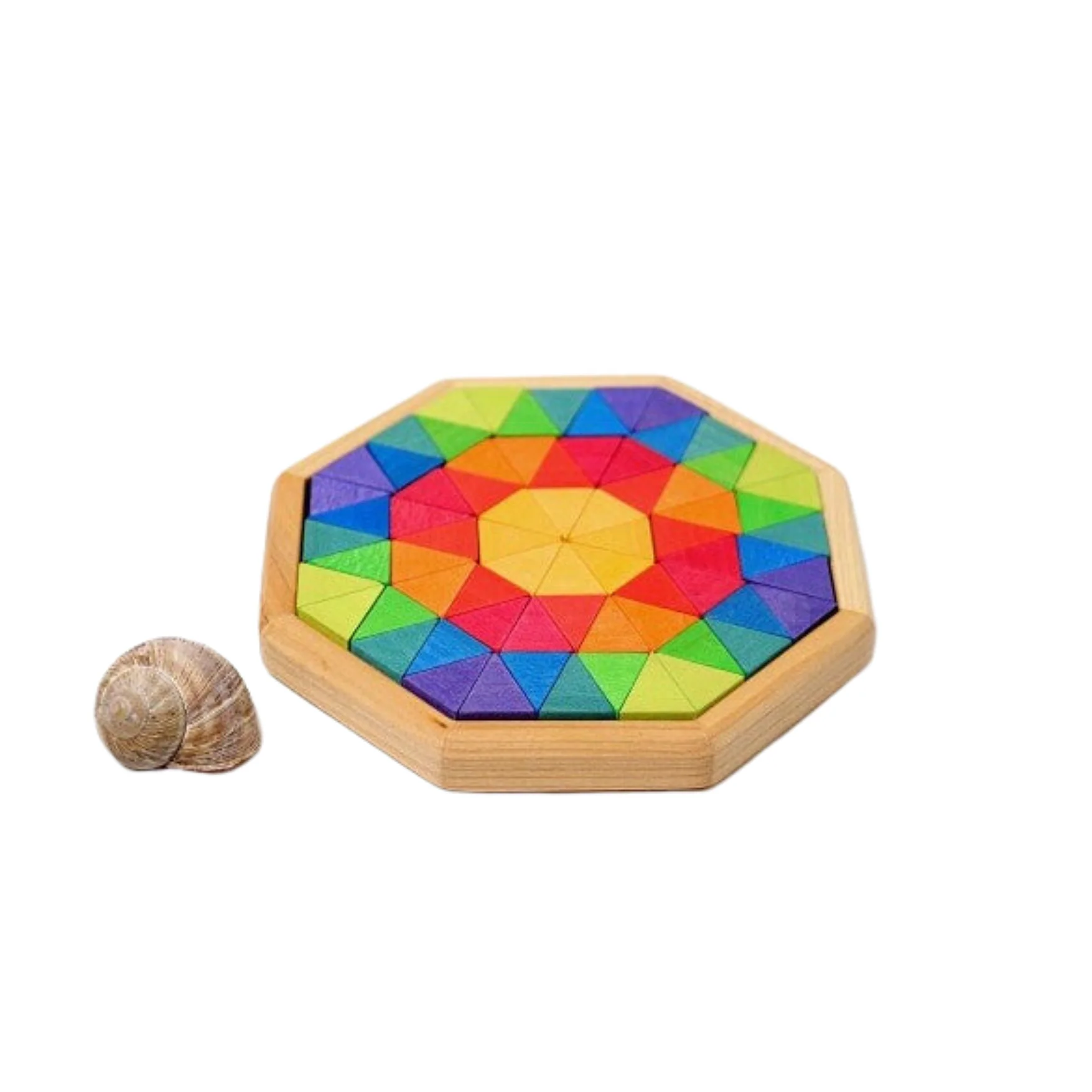 Small Octagon Wooden Building Toy by Grimm's - Image 5