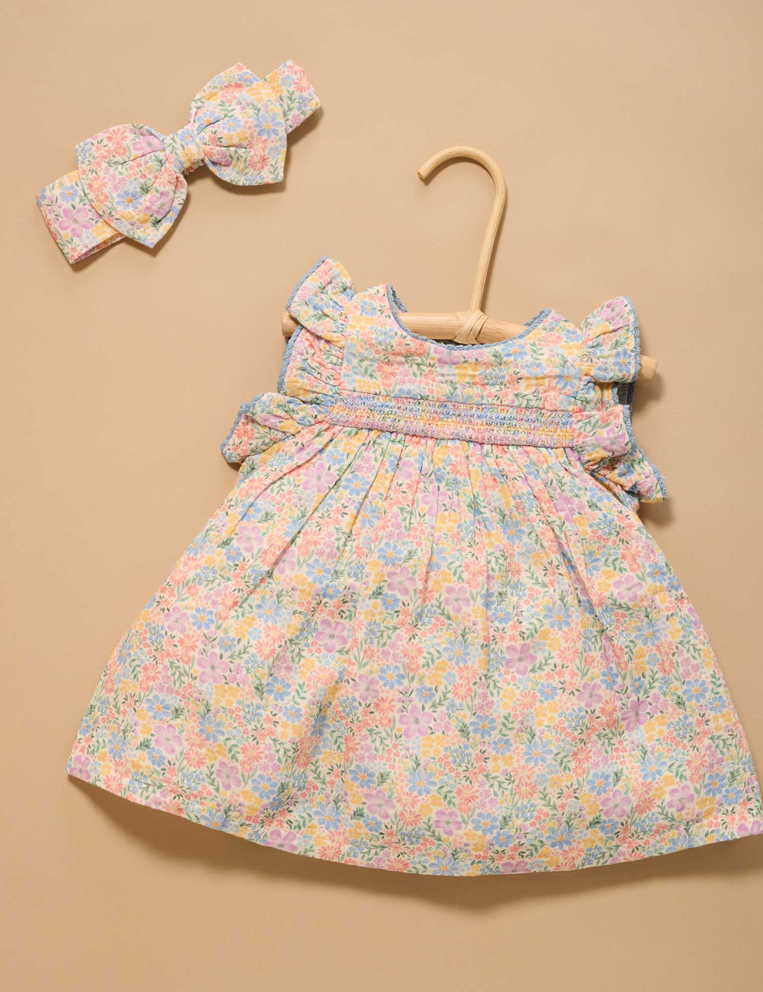 Smocked Dress - Isabella Print by Purebaby - Image 3