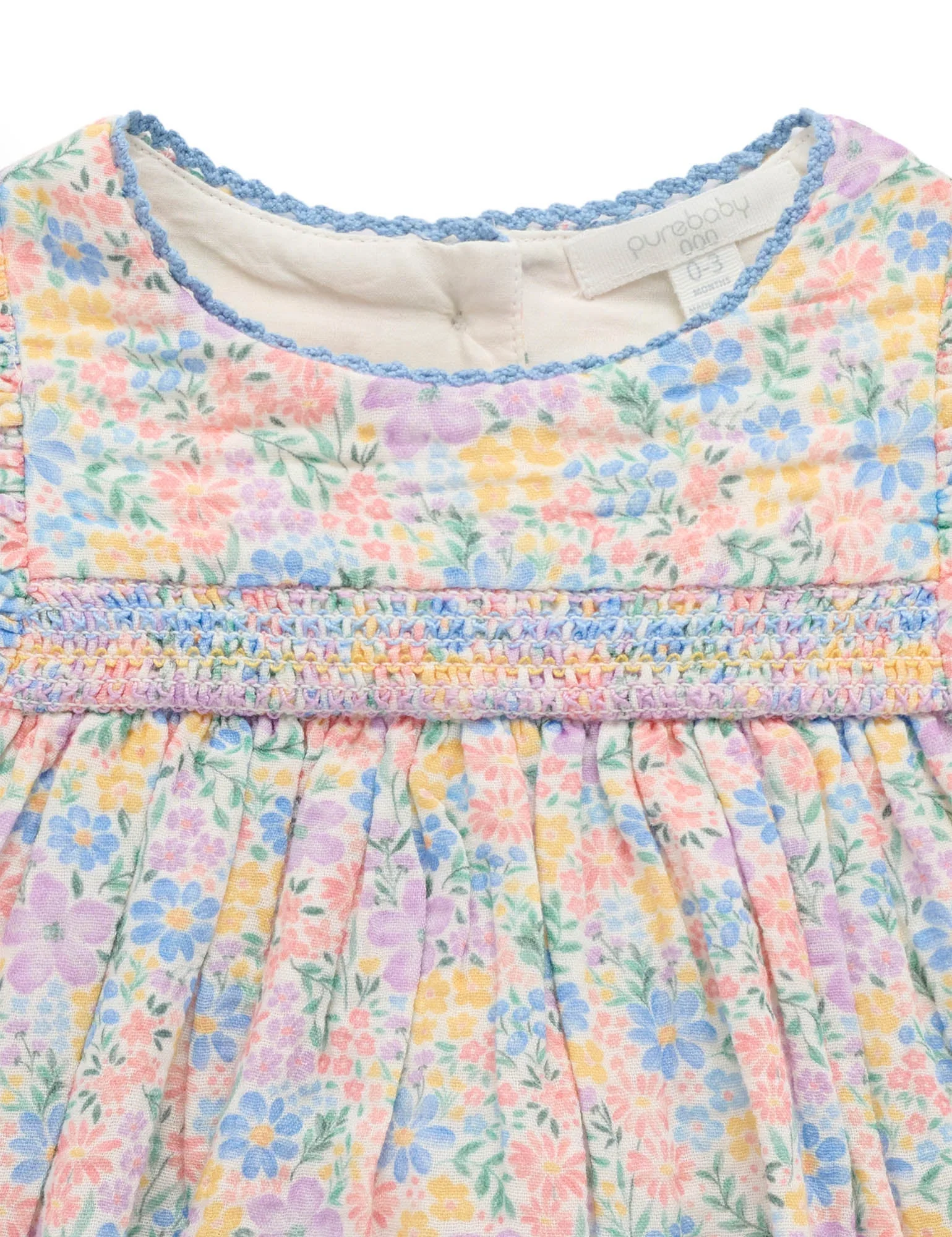 Smocked Dress - Isabella Print by Purebaby - Image 4