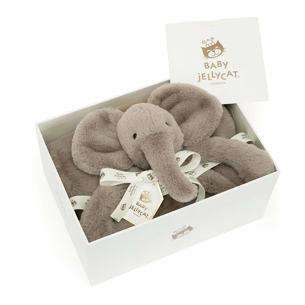 Smudge Elephant Blankie in Gift Box by Jellycat