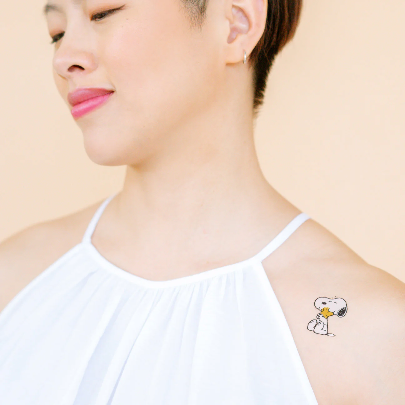 Snoopy Hugs Woodstock Tattoo Pair by Tattly - Image 2