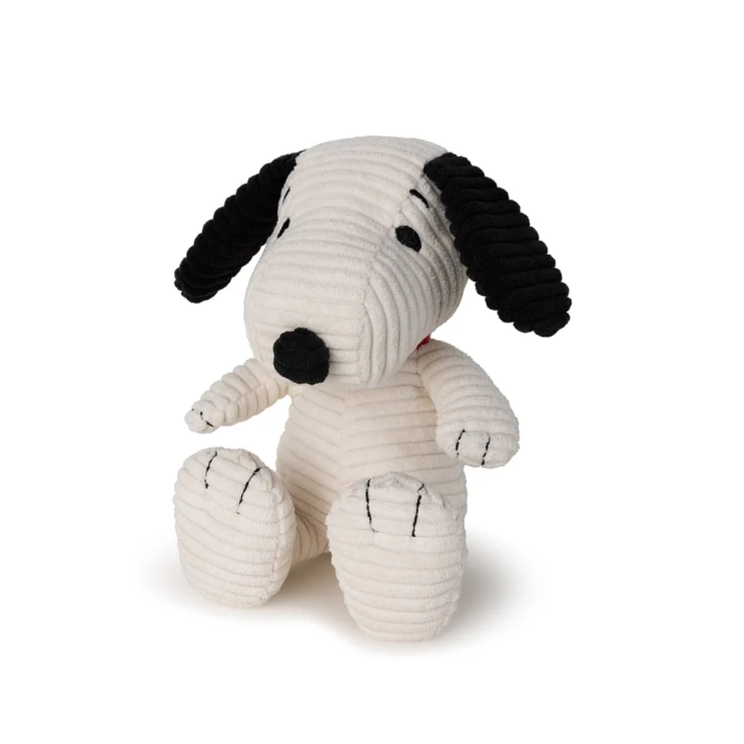 Snoopy Sitting Corduroy 7.5" Plush Toy by Bon Ton Toys