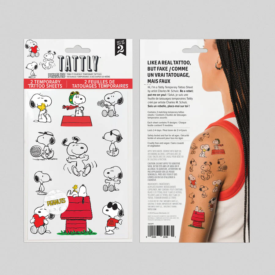 Snoopy Tattoo Sheets - Set of 2 by Tattly - Image 2