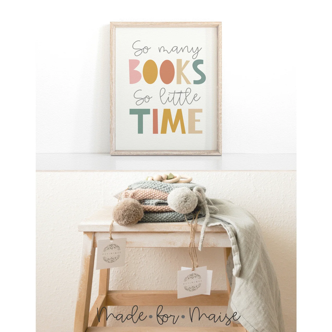 So Many Books Wall Art Print by Made for Maise - Image 3
