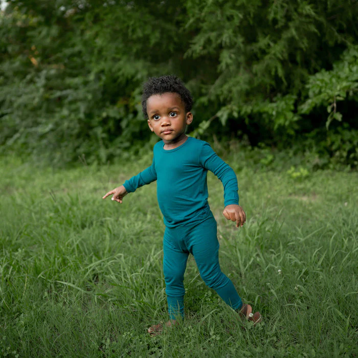 Solid Long Sleeve Toddler Pajama Set - Loch by Kyte Baby - Image 3