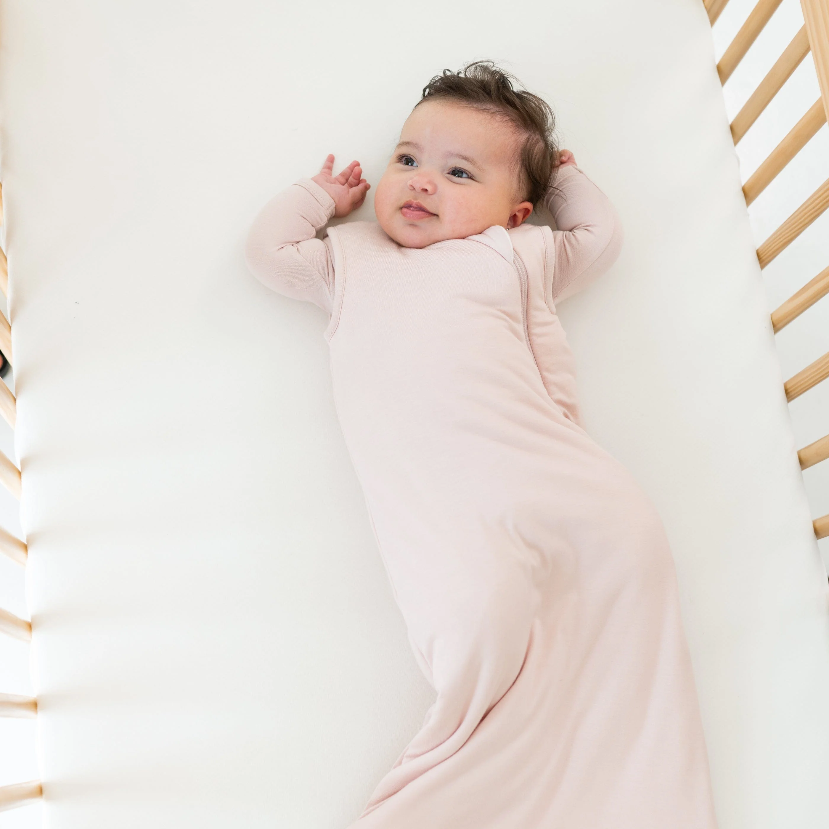 Solid Sleep Bag Tog 2.5 - Blush by Kyte Baby - Image 2