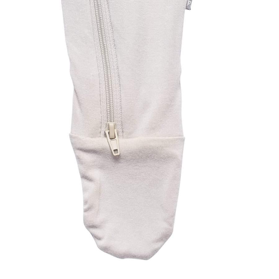 Solid Footie with Zipper - Oat by Kyte Baby - Image 4