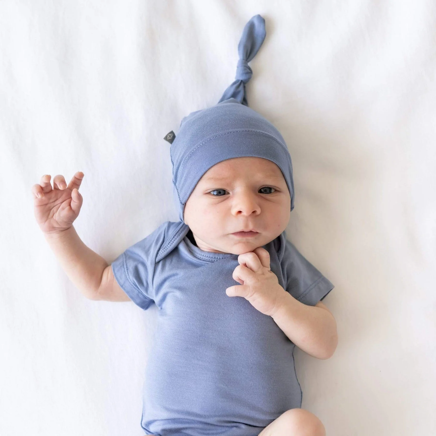 Knotted Cap - Slate by Kyte Baby - Image 2