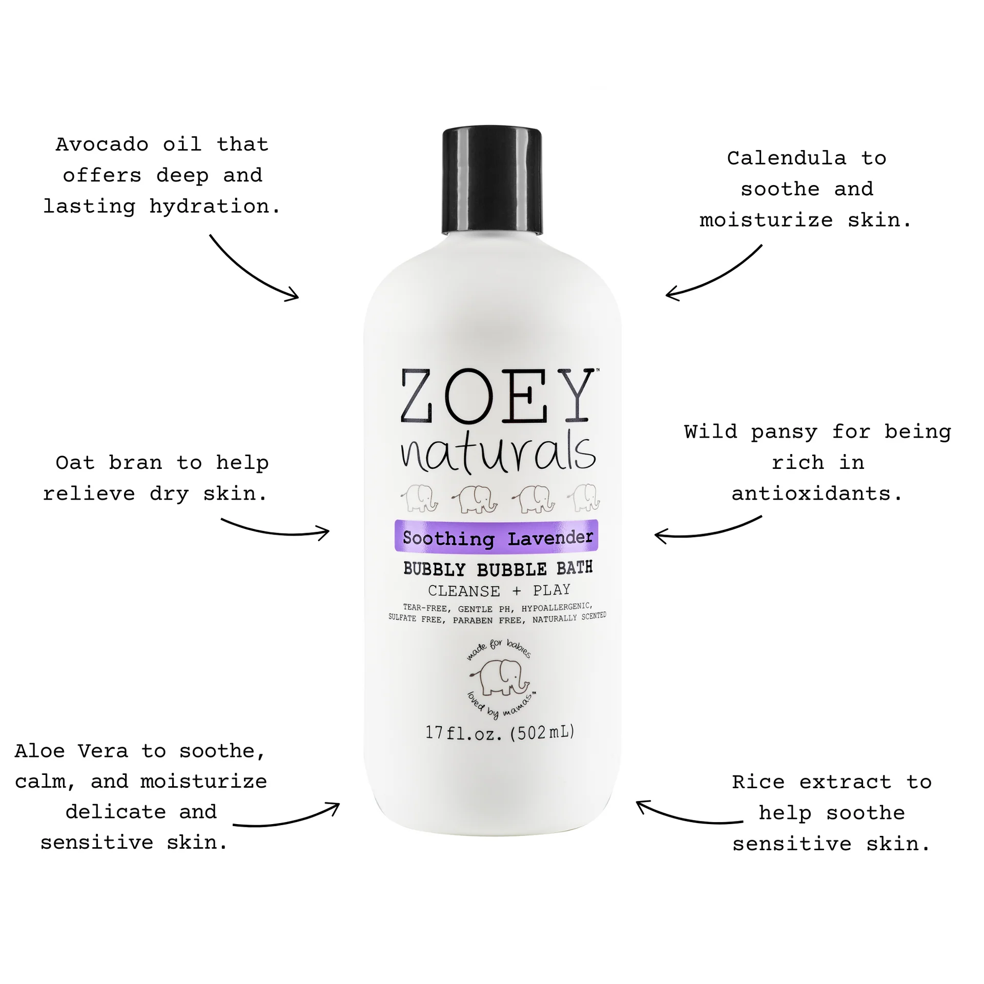 Soothing Lavender Bubbly Bubble Bath by Zoey Naturals - Image 5