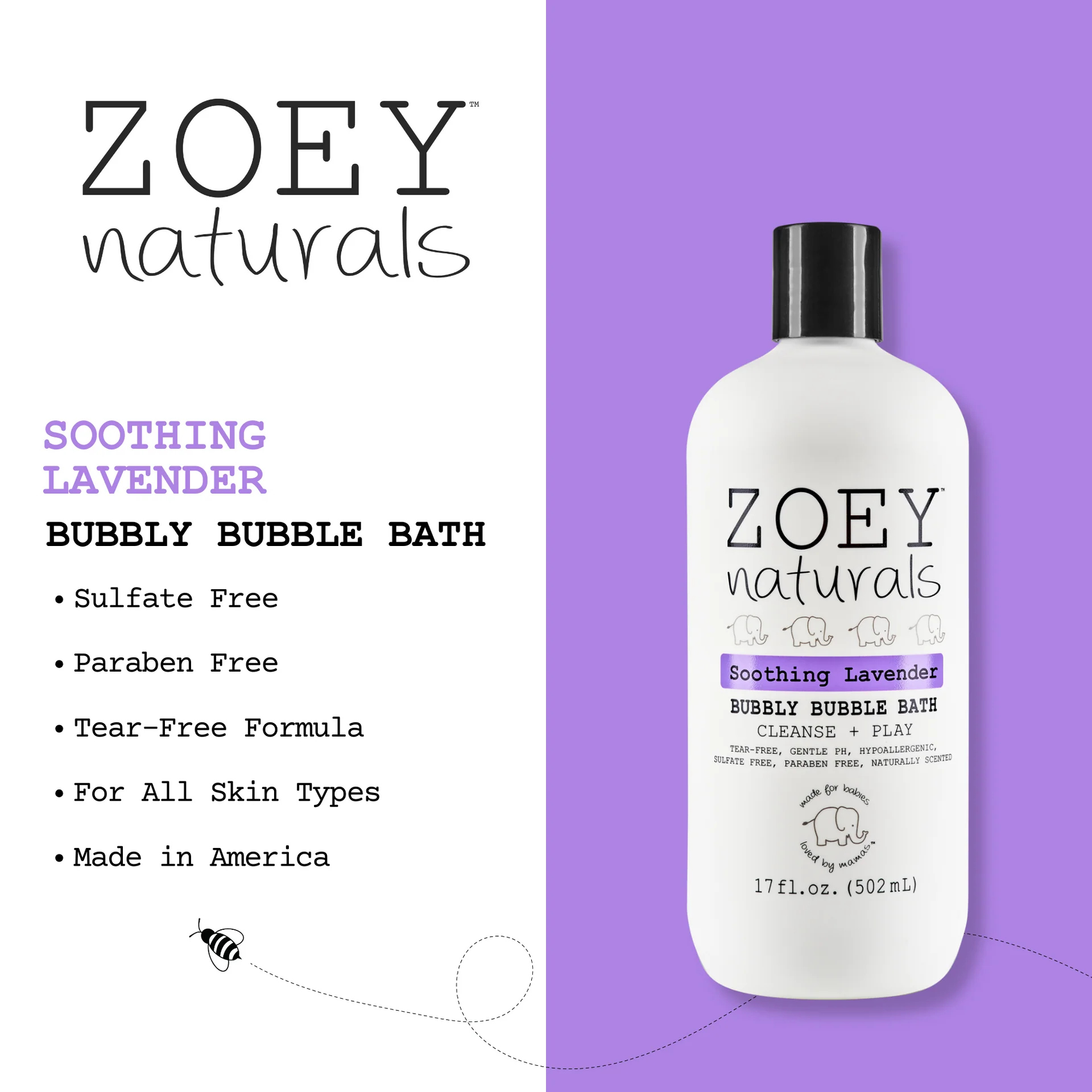 Soothing Lavender Bubbly Bubble Bath by Zoey Naturals - Image 6