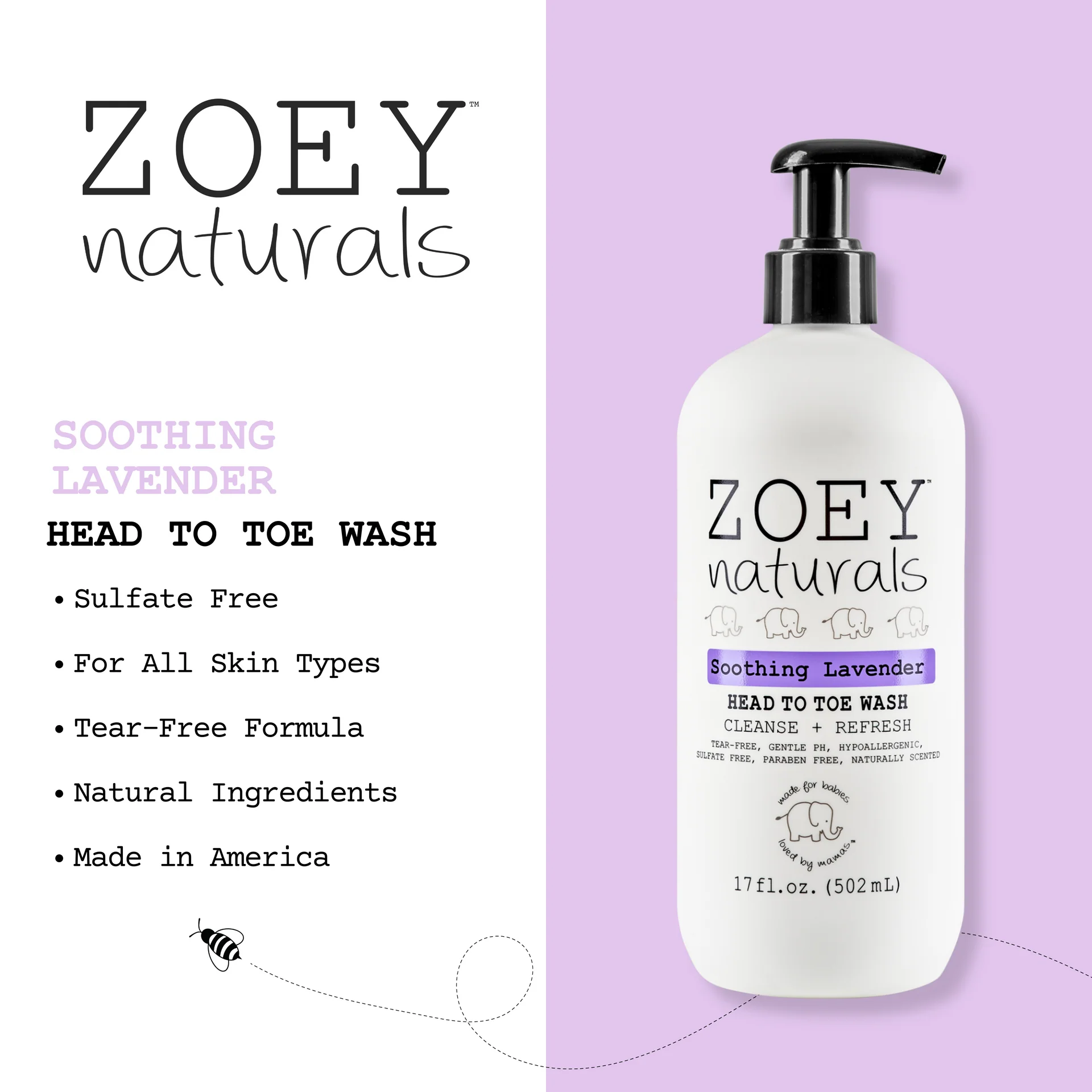 Soothing Lavender Head to Toe Wash by Zoey Naturals - Image 6