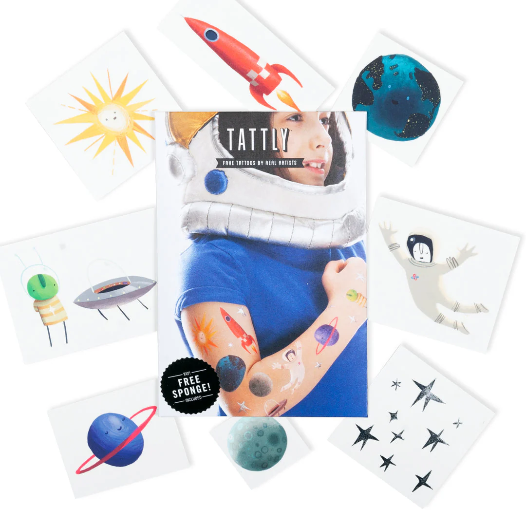 Space Explorer Tattoo Set by Tattly - Image 2