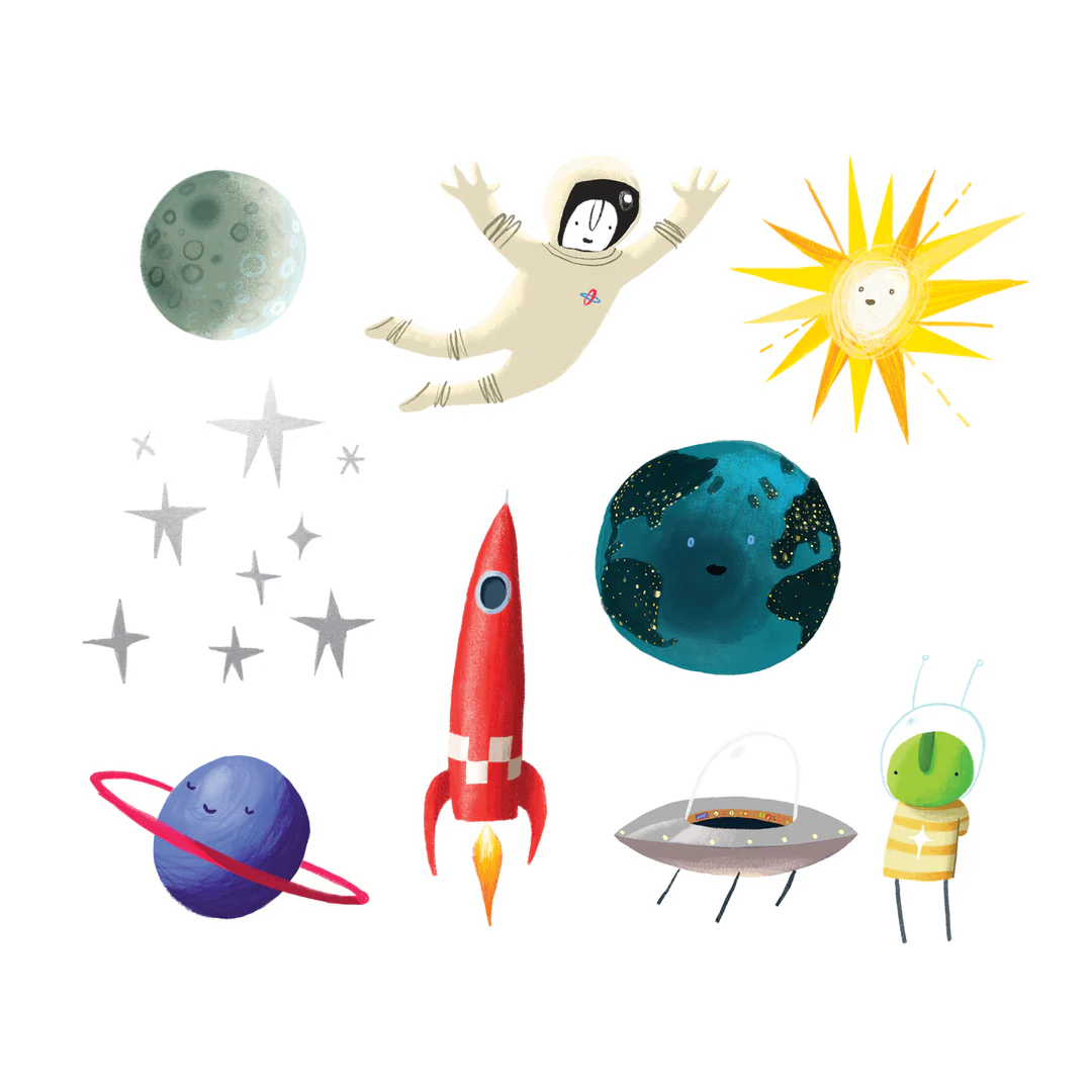 Space Explorer Tattoo Set by Tattly - Image 3