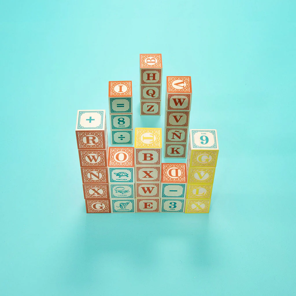Spanish Wooden ABC Blocks by Uncle Goose - Image 4