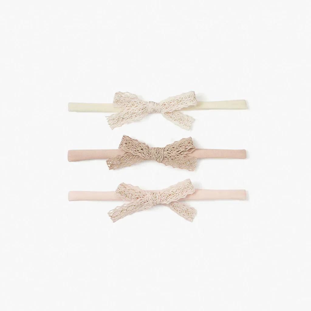 Sparkle Lace Headband - Set of 3 by Elegant Baby