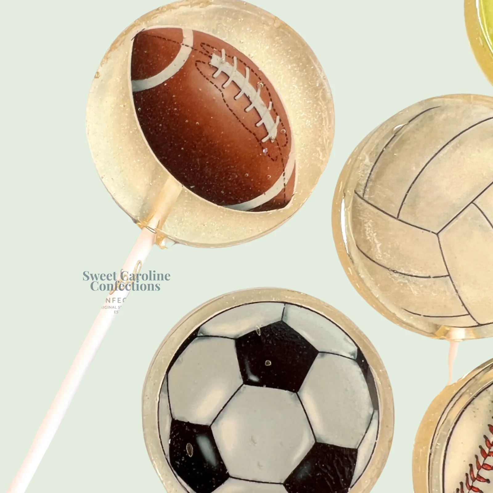 Sports Collection Lollipop - Lime  by Sweet Caroline Confections - Image 2