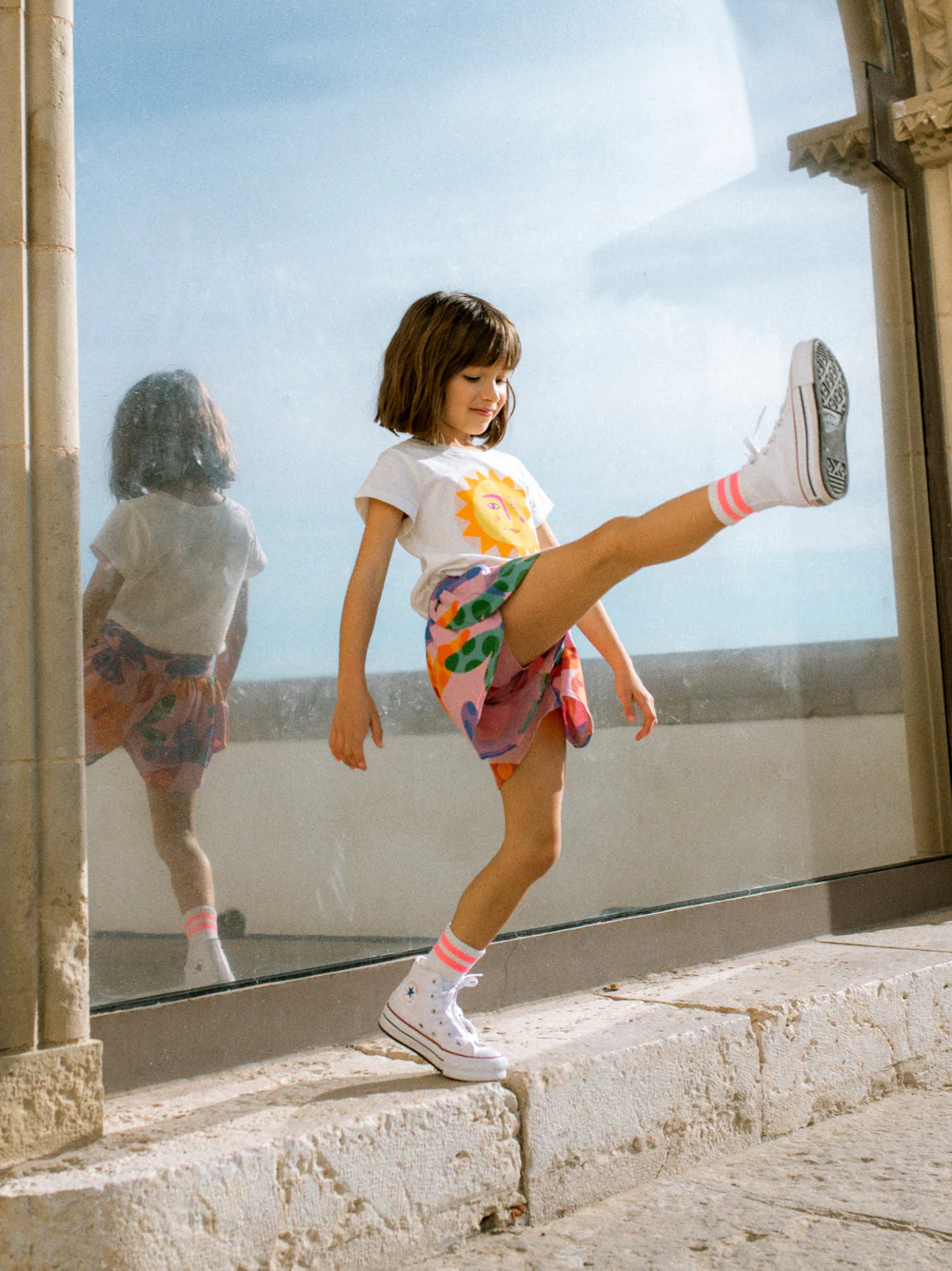 Sporty Petal Shorts - Butterfly Spot by Tea Collection - Image 5