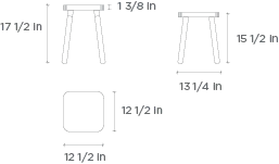 Square Stool - Birch / White by Oeuf - Image 7