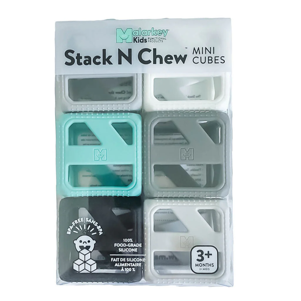 Stack N Chew Cubes - Monochrome by Malarkey Kids - Image 3