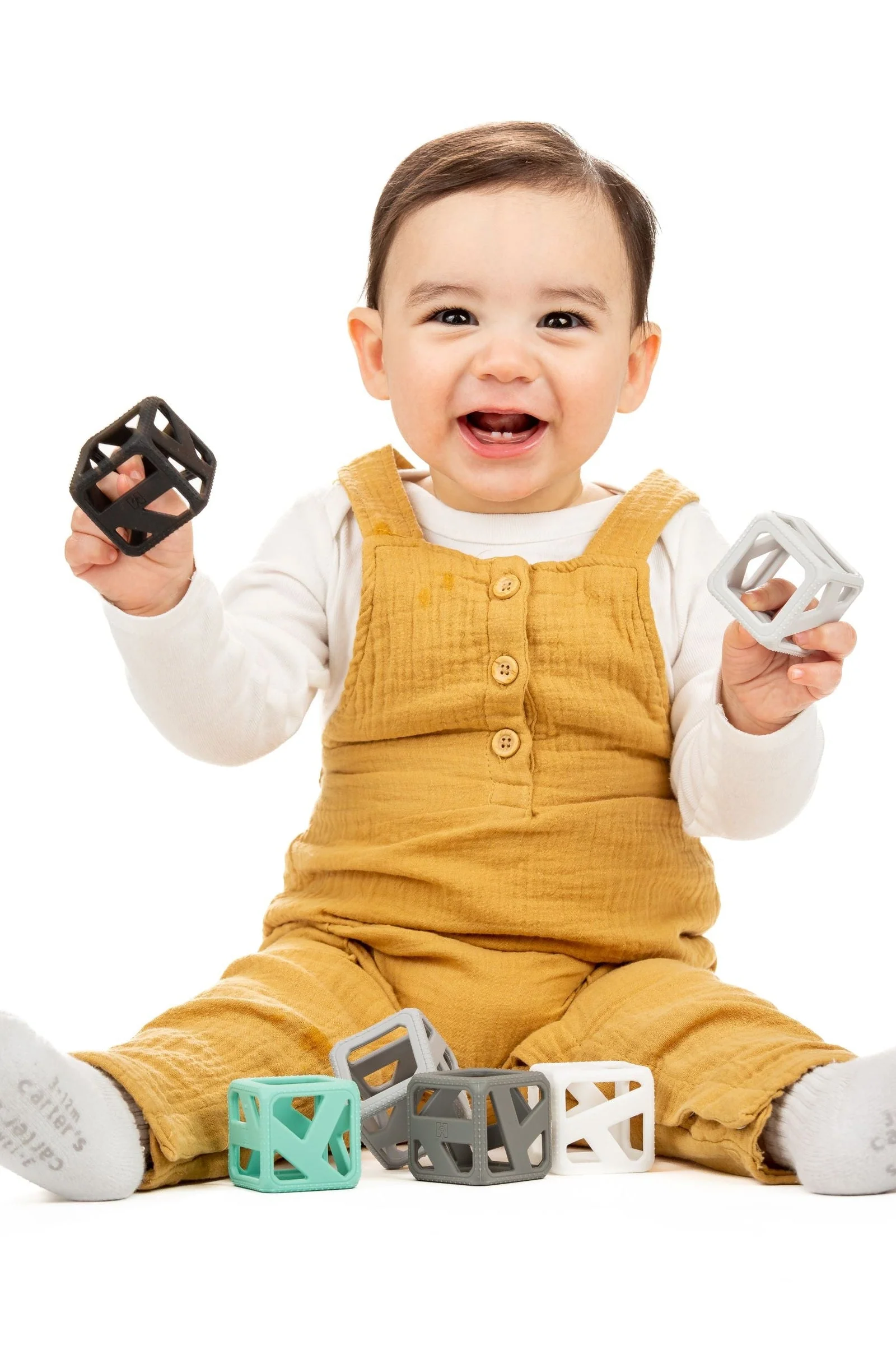 Stack N Chew Cubes - Monochrome by Malarkey Kids - Image 5