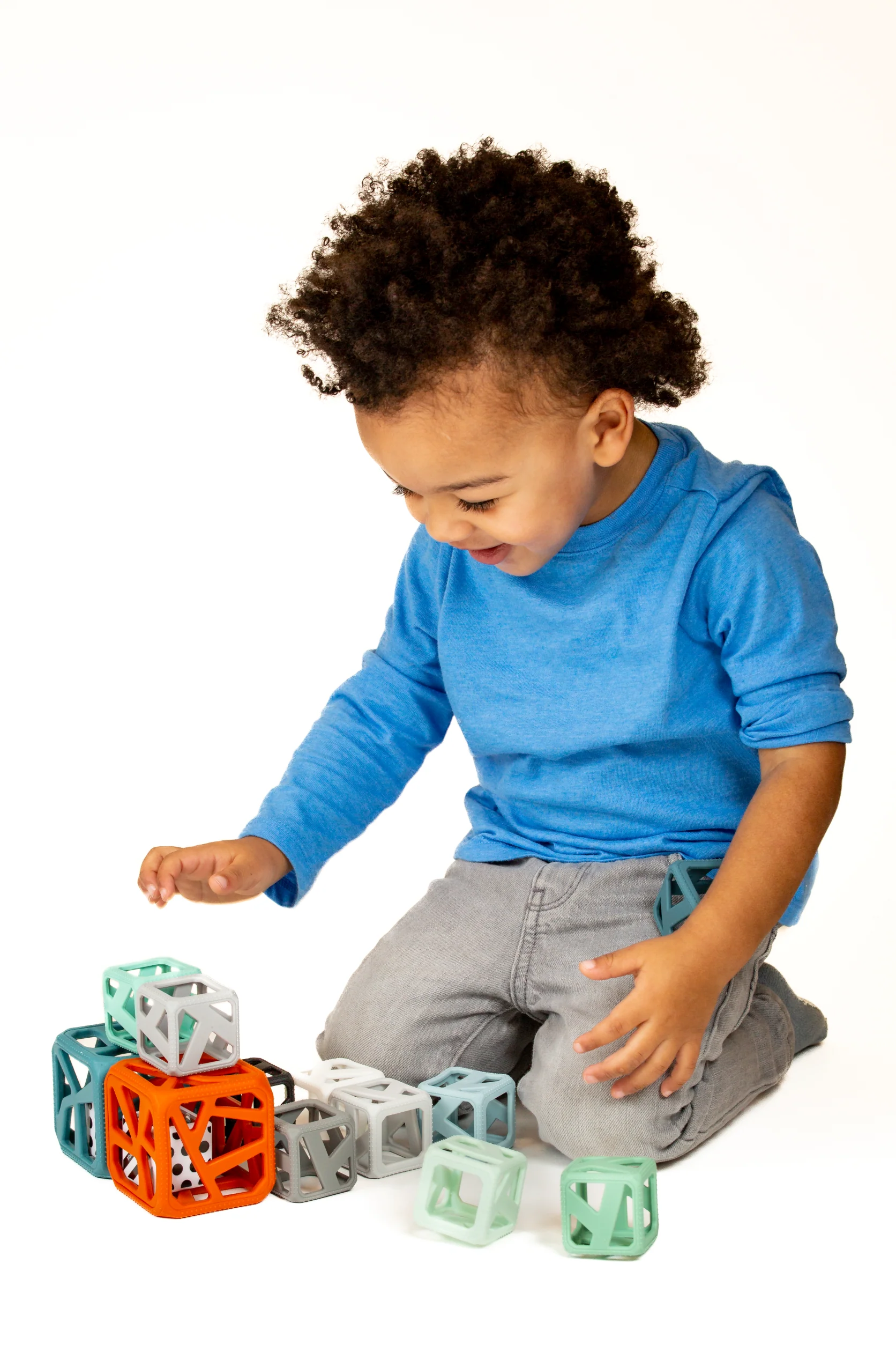 Stack N Chew Cubes - Monochrome by Malarkey Kids - Image 6
