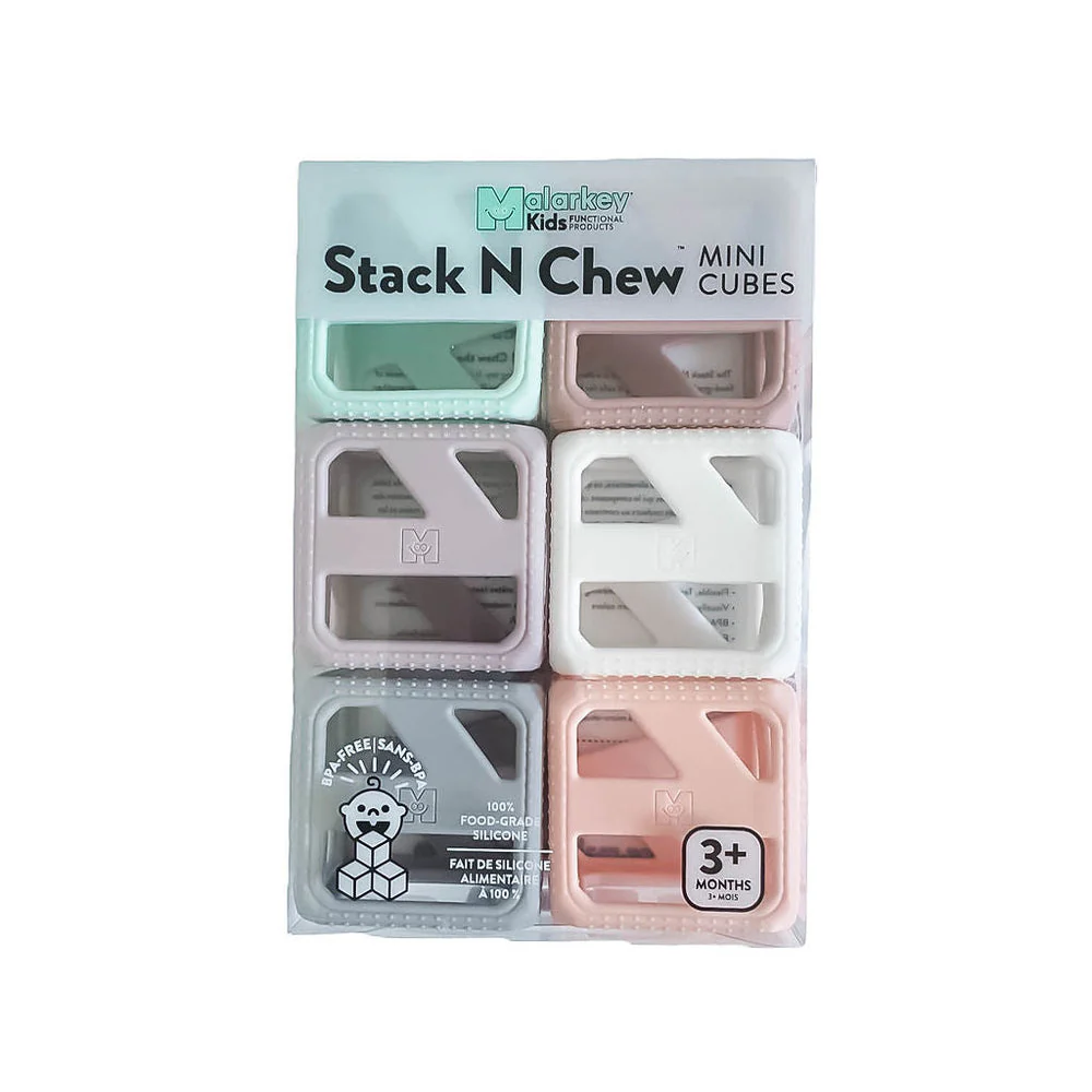 Stack N Chew Cubes - Pastel by Malarkey Kids - Image 3
