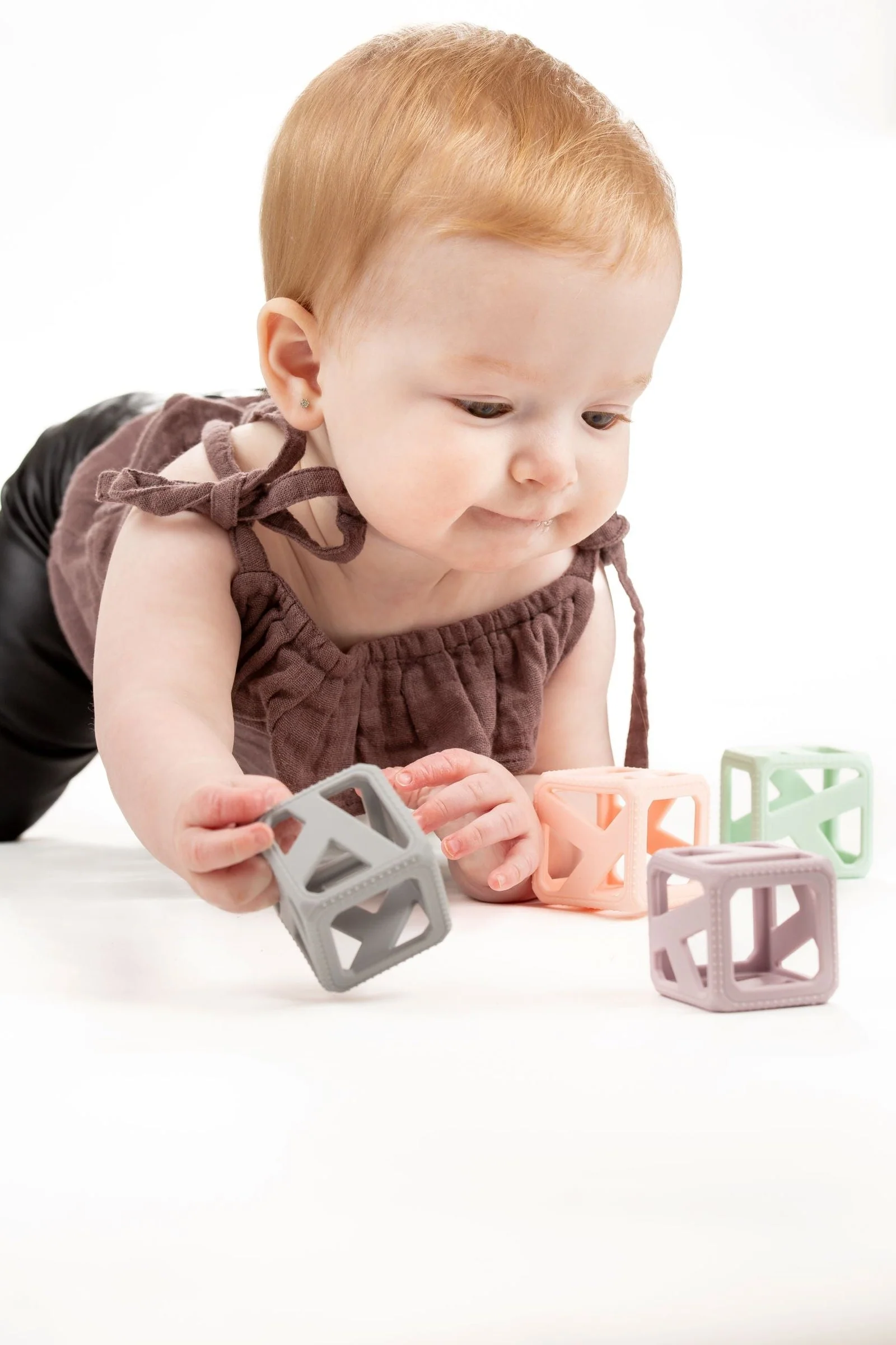 Stack N Chew Cubes - Pastel by Malarkey Kids - Image 6