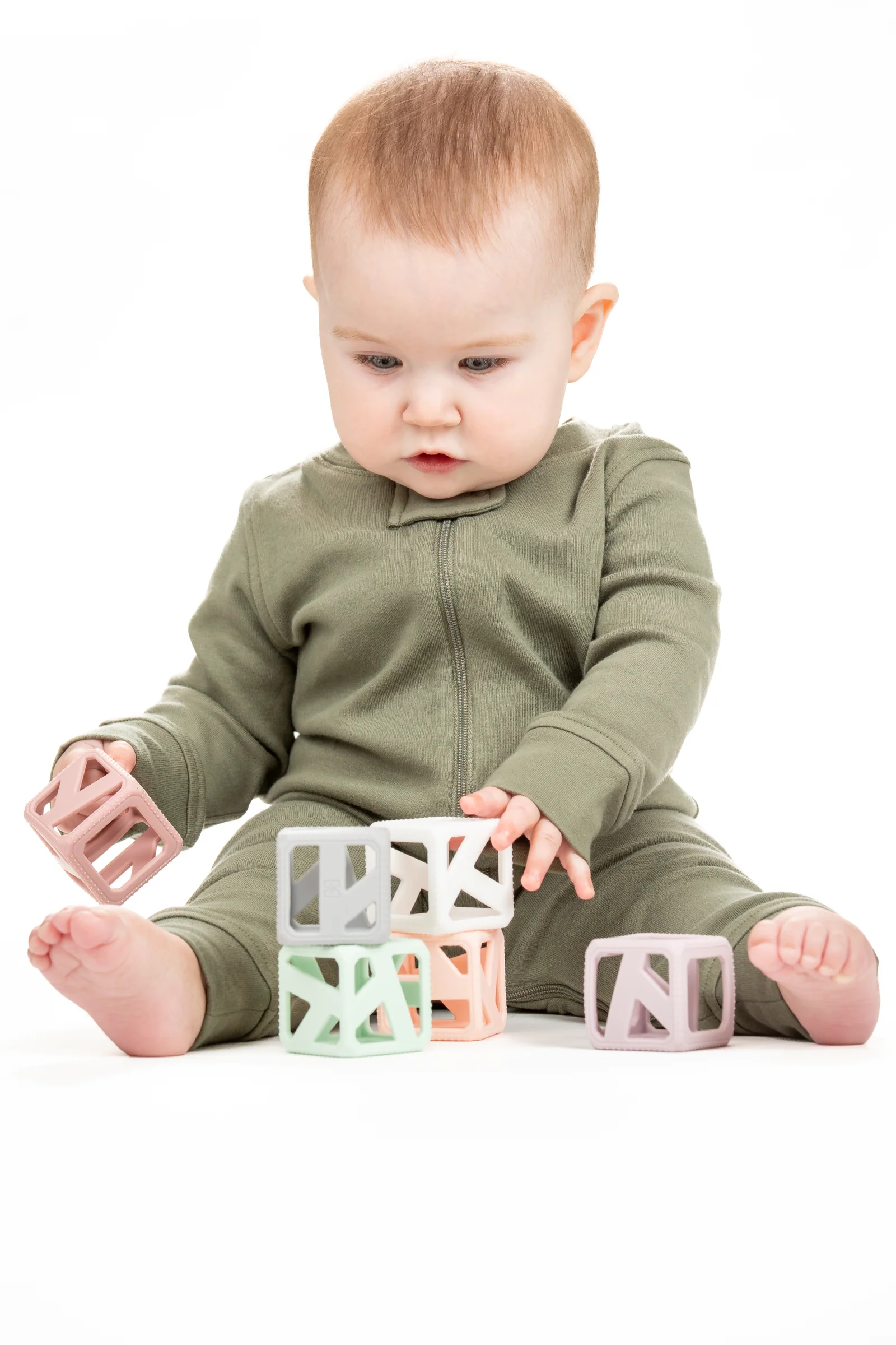 Stack N Chew Cubes - Pastel by Malarkey Kids - Image 8