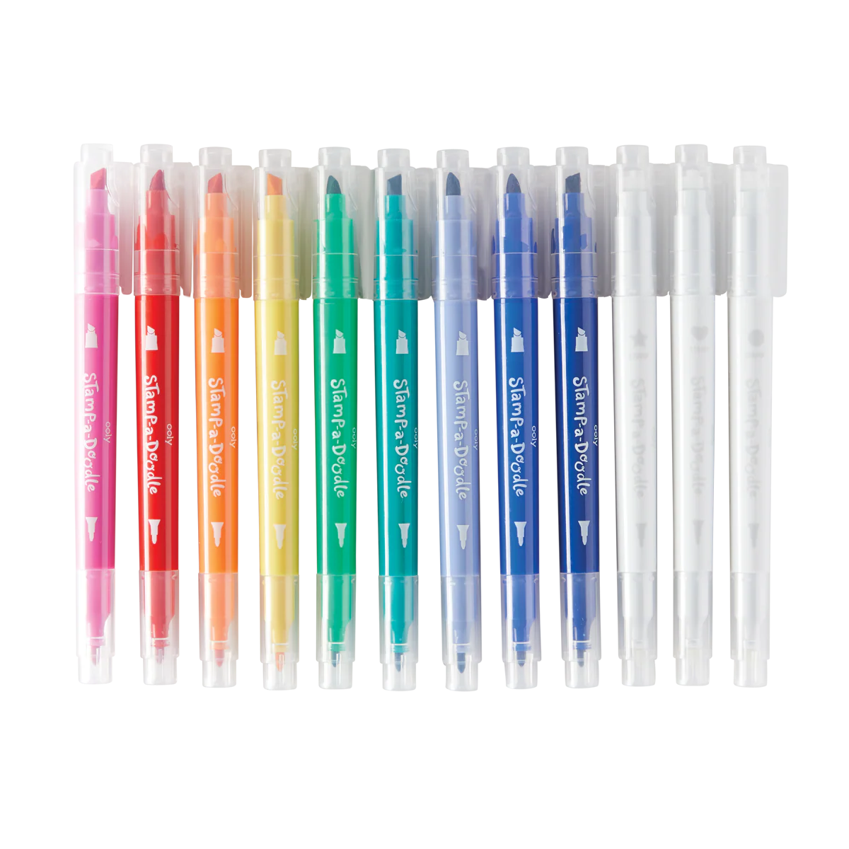 Stamp-A-Doodle Double-Ended Markers - Set of 12 by OOLY - Image 2