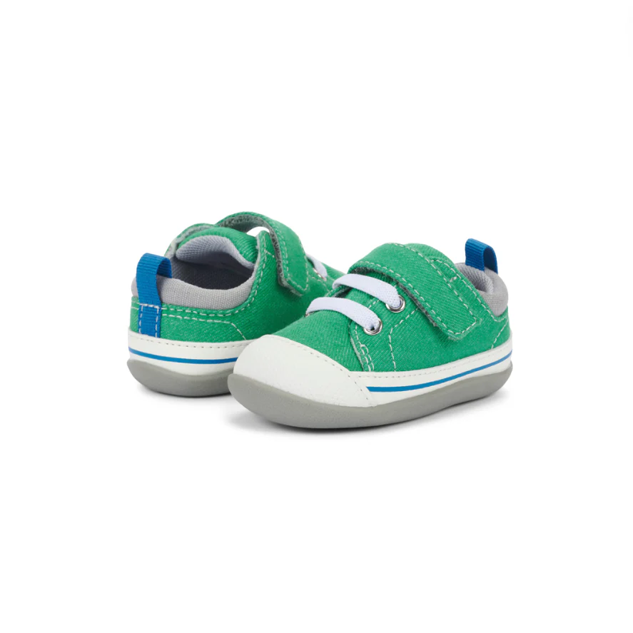 Stevie II Infant Shoe - Green Denim by See Kai Run - FINAL SALE - Image 6