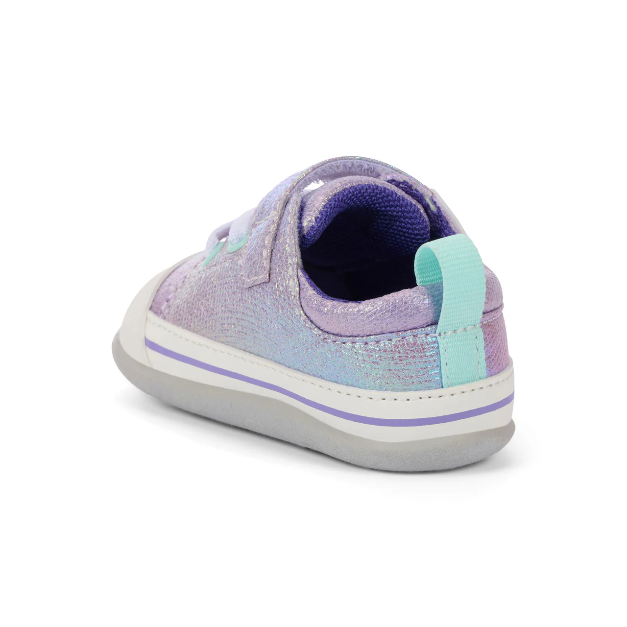 Stevie Mini First Walker Shoe - Purple Metallic by See Kai Run - Image 2