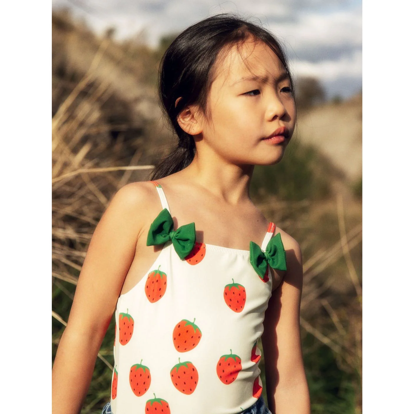 Strawberries AOP Swimsuit by Mini Rodini - Image 2