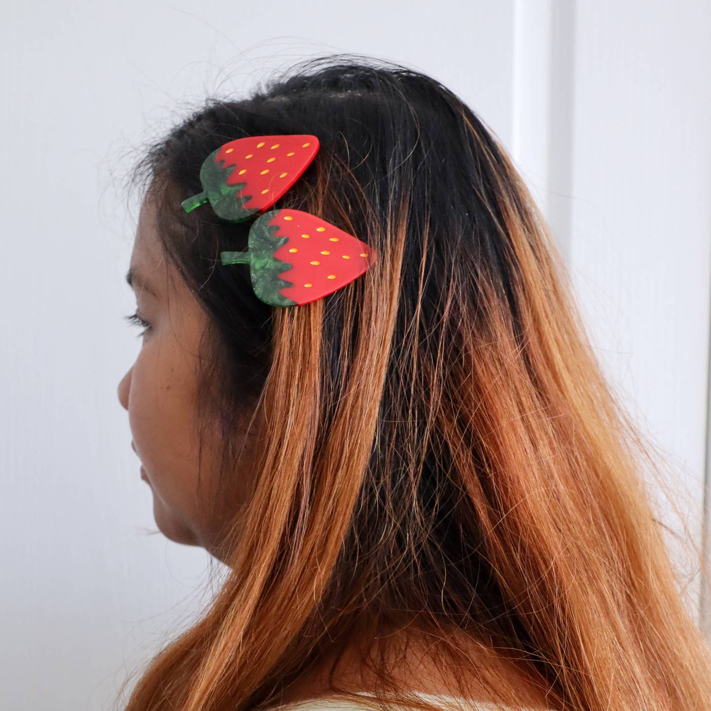 Strawberry Alligator Hair Clip Set by Jenny Lemons - Image 2