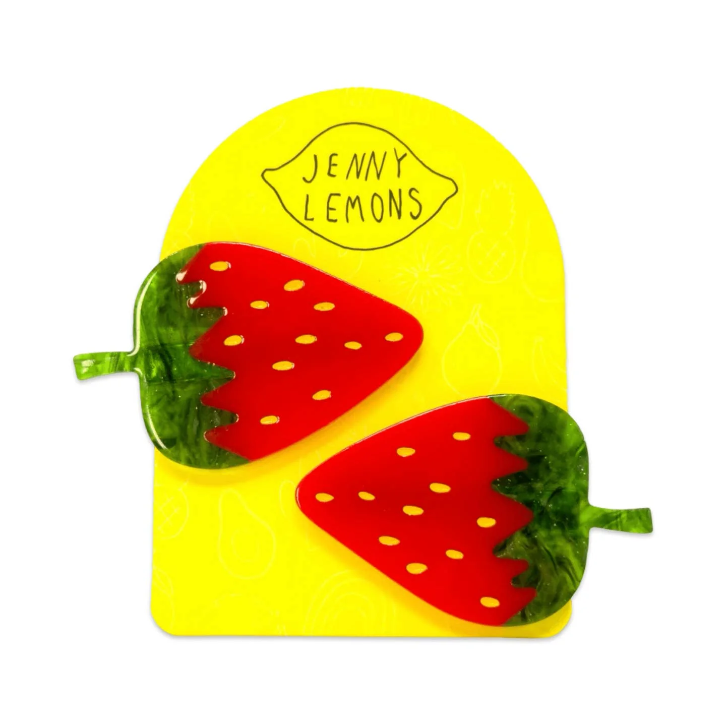 Strawberry Alligator Hair Clip Set by Jenny Lemons - Image 5