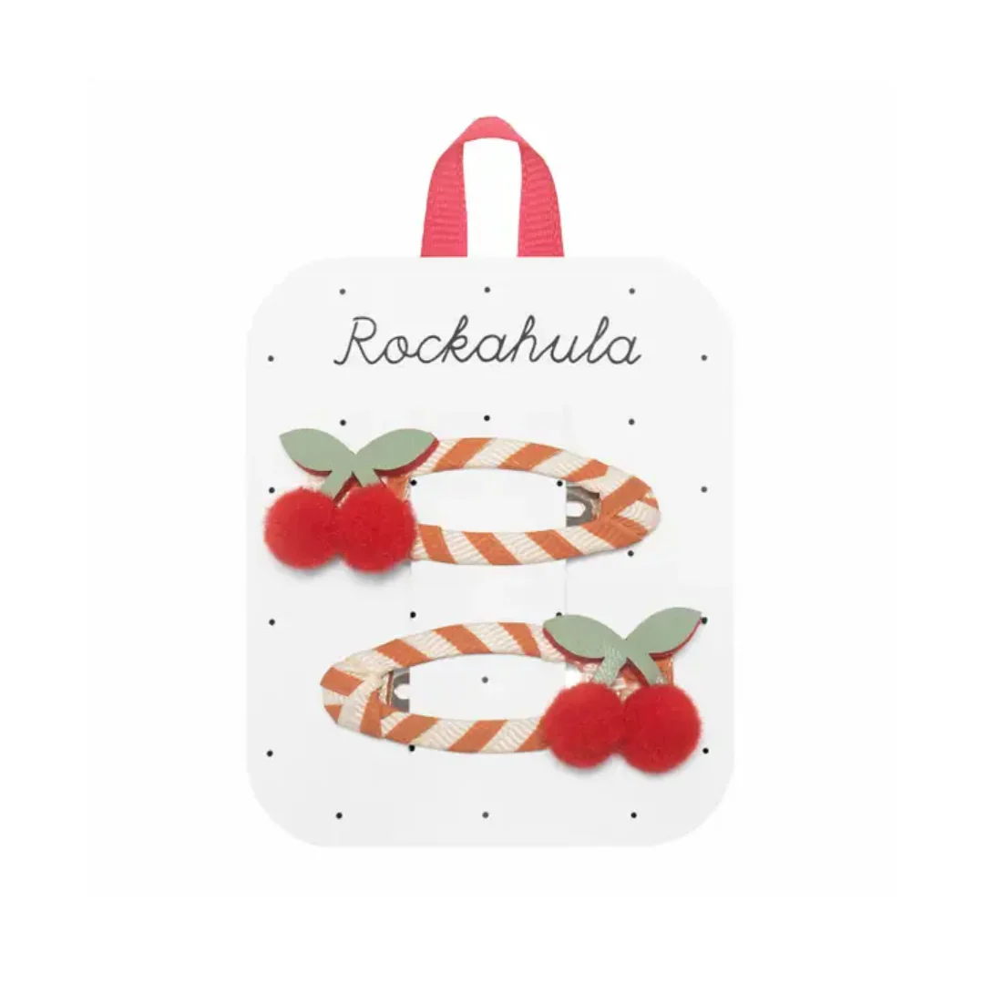 Stripy Cherry Clips by Rockahula Kids
