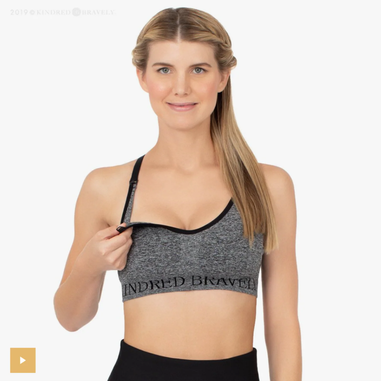 Sublime Support Nursing & Maternity Sports Bra - Grey by Kindred Bravely - Image 3