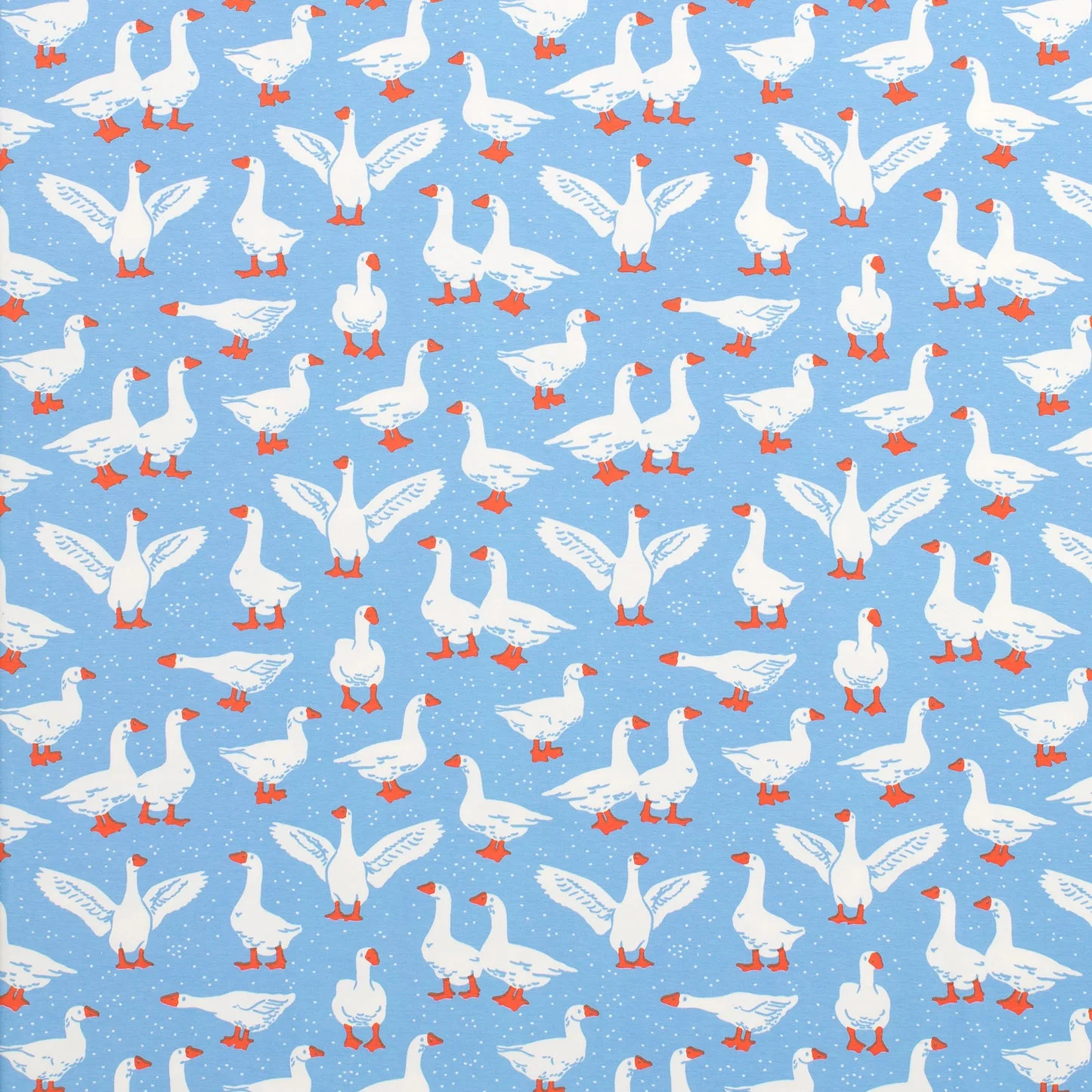 Summer Romper - Silly Geese Blue by Winter Water Factory - Image 2