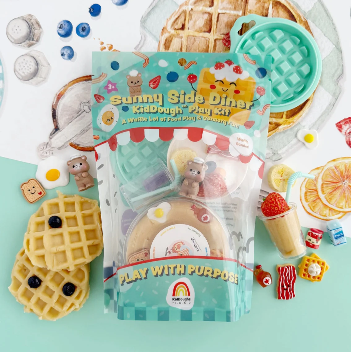 Sunnyside Diner Sensory Play Dough Kit by Earth Grown KidDoughs - Image 2